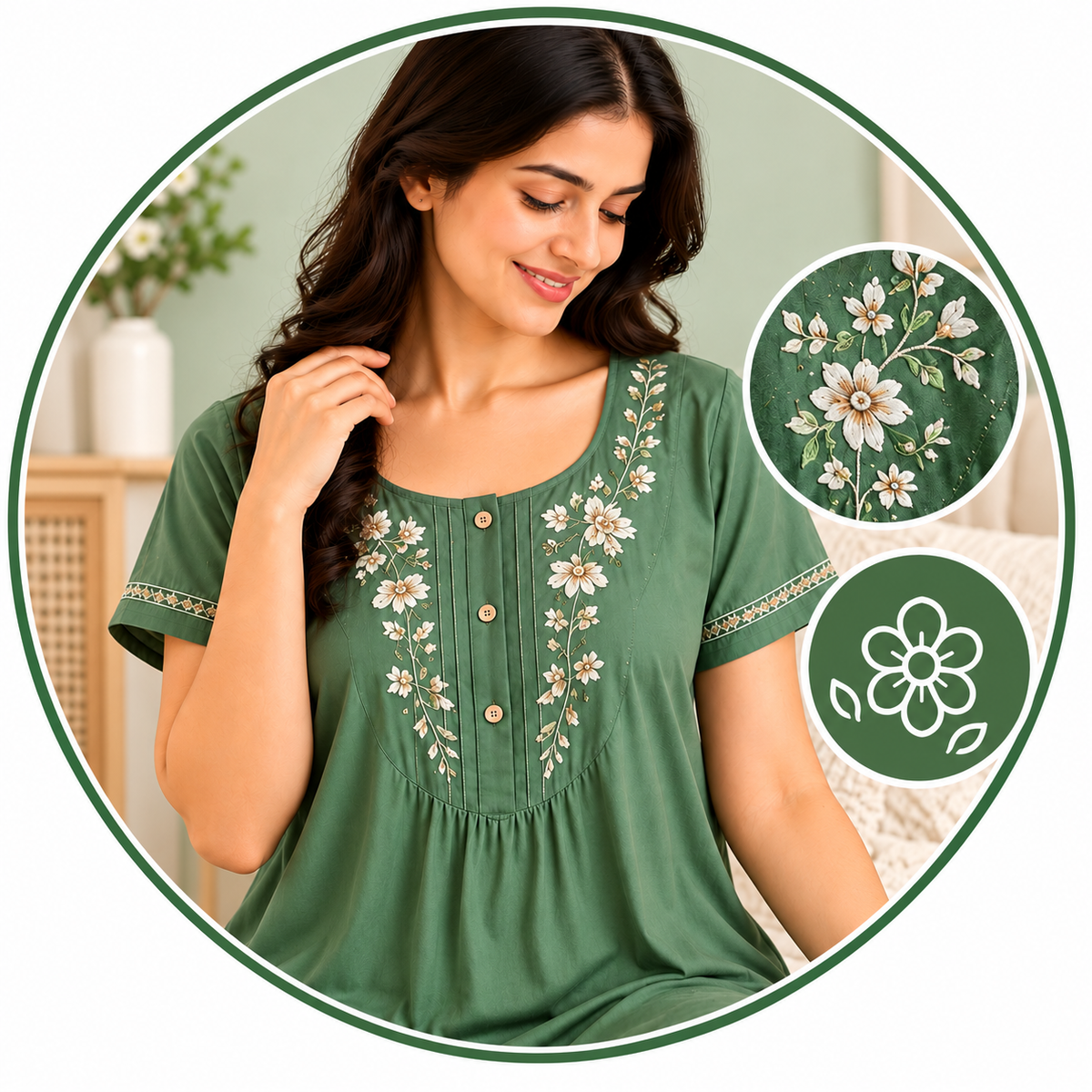 Embroidery Nighties