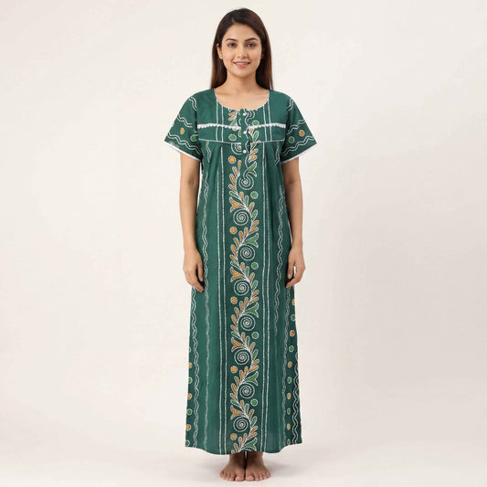 Women's Stylish Cotton Nighty | Free Size