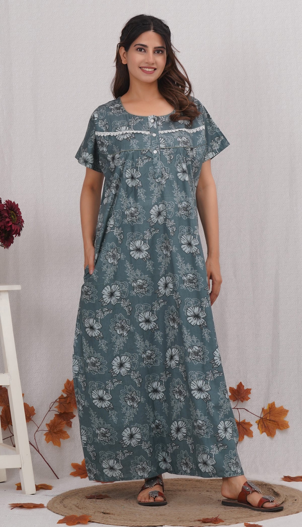 Soft fabric Cotton Nighty for Women | Free size
