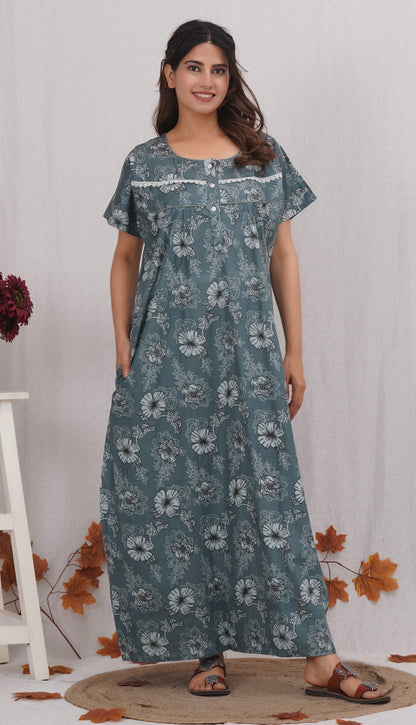 Soft fabric Cotton Nighty for Women | Free size