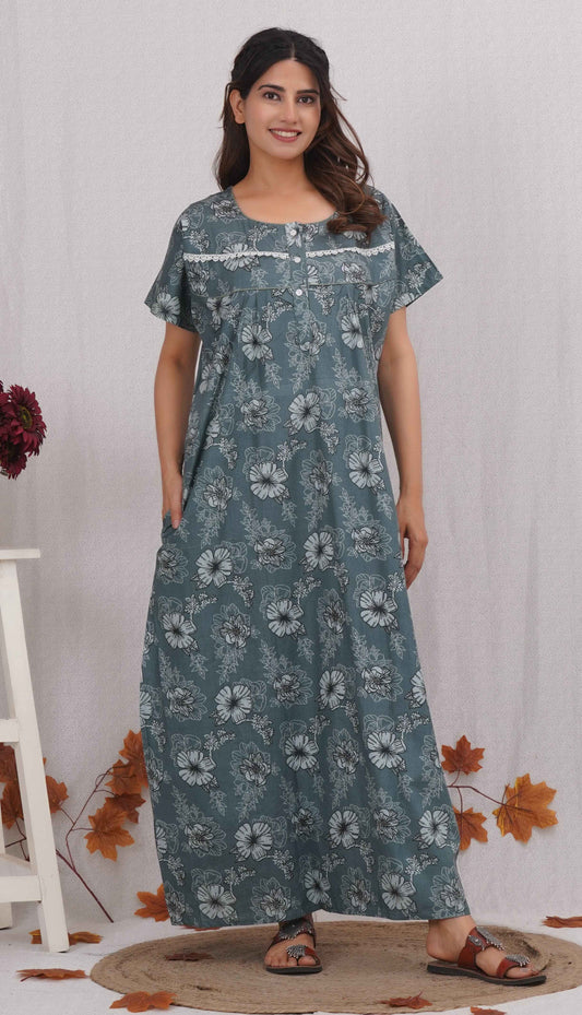 Soft fabric Cotton Nighty for Women | Free size