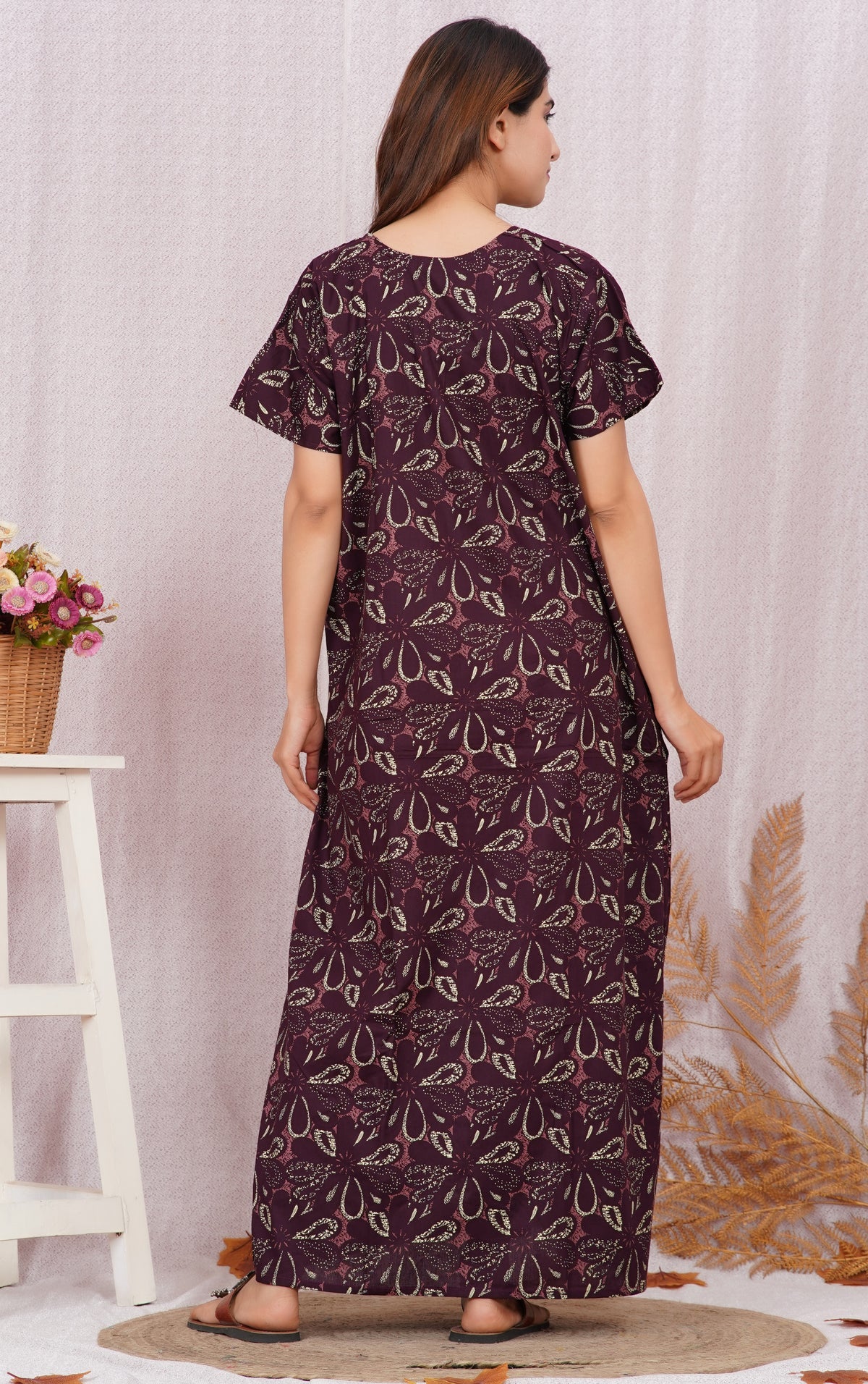 Elegant Printed Women's Cotton nighty