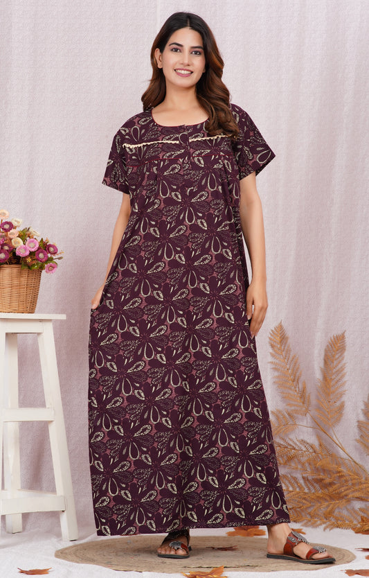 Elegant Printed Women's Cotton nighty