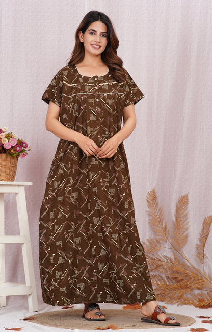 Vardhana Soft cotton Lace patterned nighty | Free size