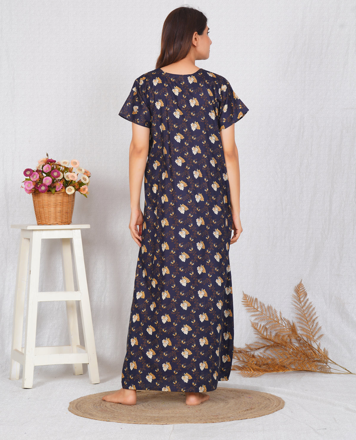 Women Cotton printed feeding nighty | Free Size