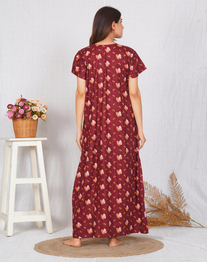 Stylish Women Cotton Feeding Nightdress | Free size