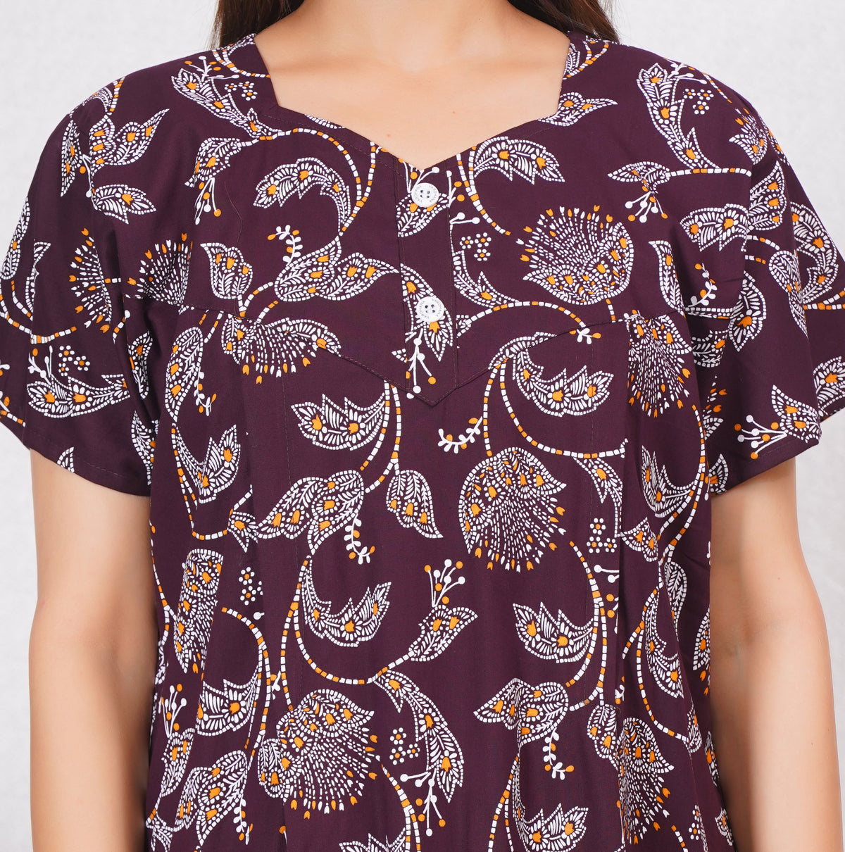 Vardhana Printed Feeding Nighty for Breastfeeding Mothers