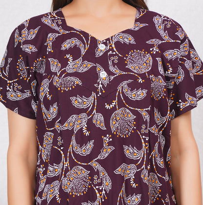 Vardhana Printed Feeding Nighty for Breastfeeding Mothers