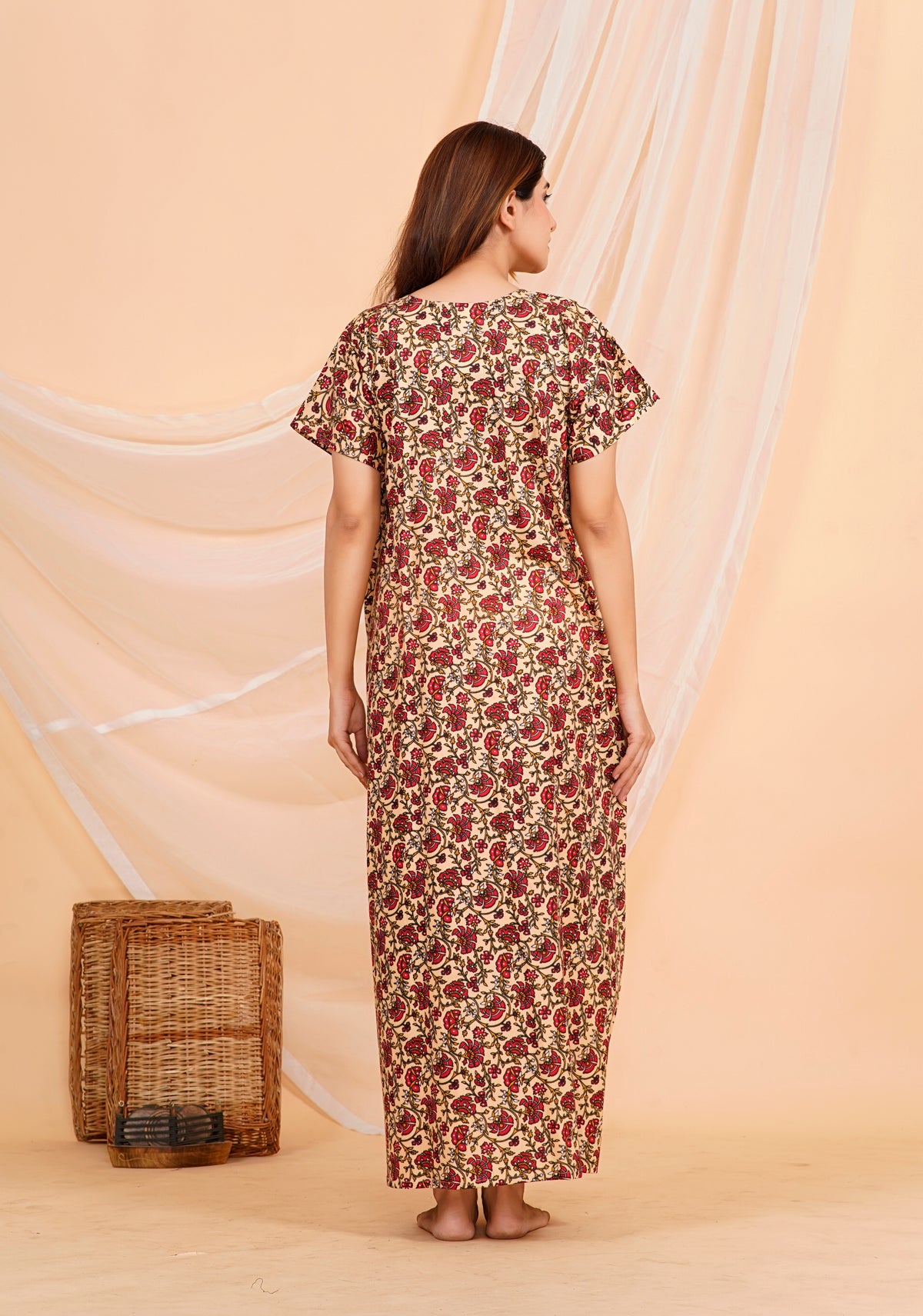 Vardhana Women's Cotton Feeding Nighty | Soft & Comfortable for daily wear