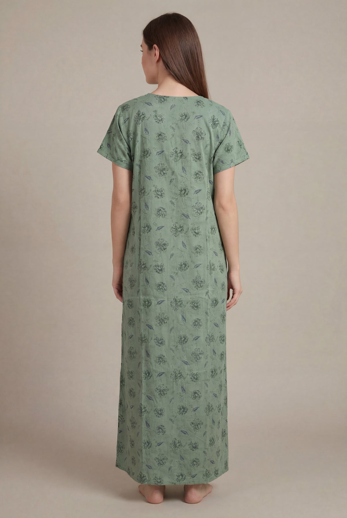 Elegant Printed Cotton Feeding nighty for women | Free size