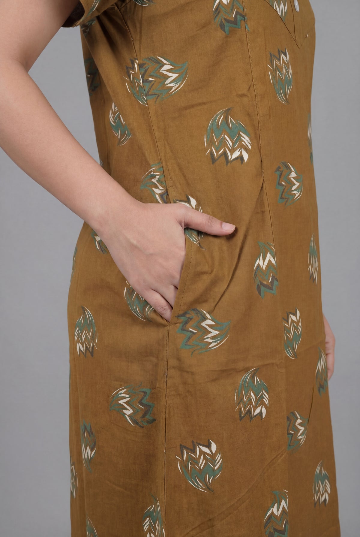Discharge Printed Cotton Feeding nighty for women | Free size