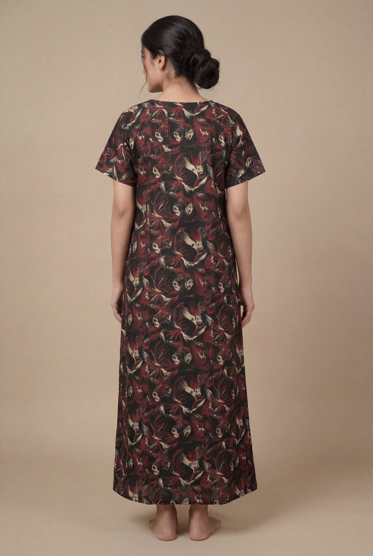 Elegant Printed Cotton Feeding nighty for women | Free size