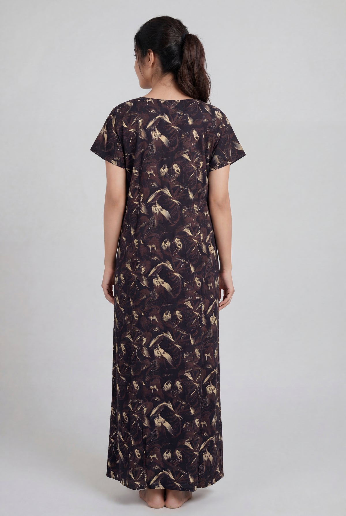Elegant Printed Cotton Feeding nighty for women | Free size