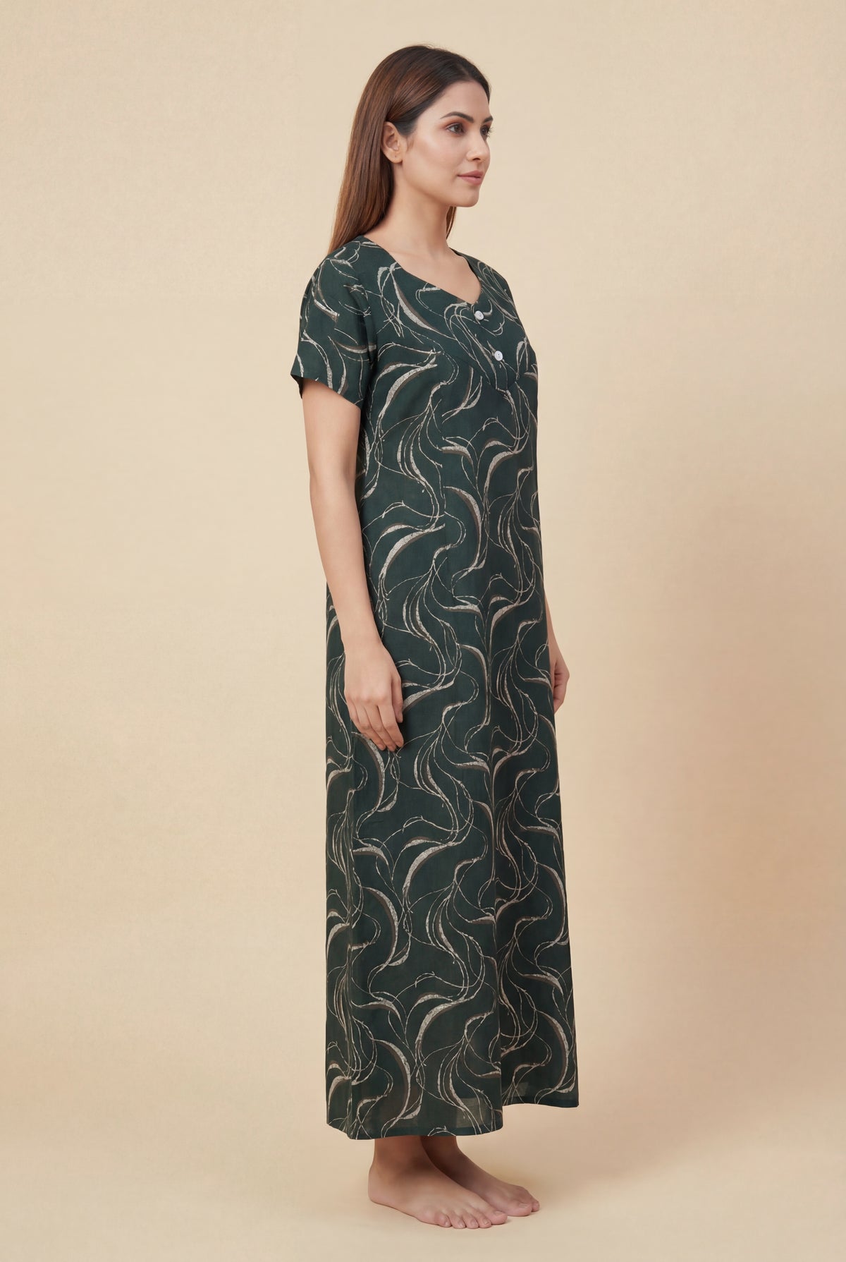 Stylish Printed Cotton Feeding nighty for women | Free size