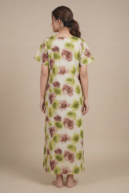 Elegant Printed Cotton Feeding nighty for women | Free size