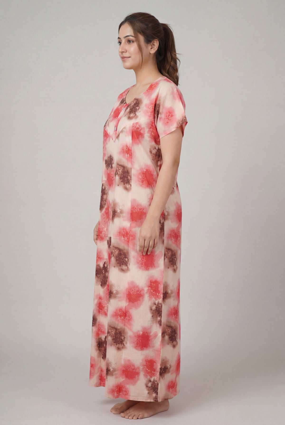 Elegant Printed Cotton Feeding nighty for women | Free size