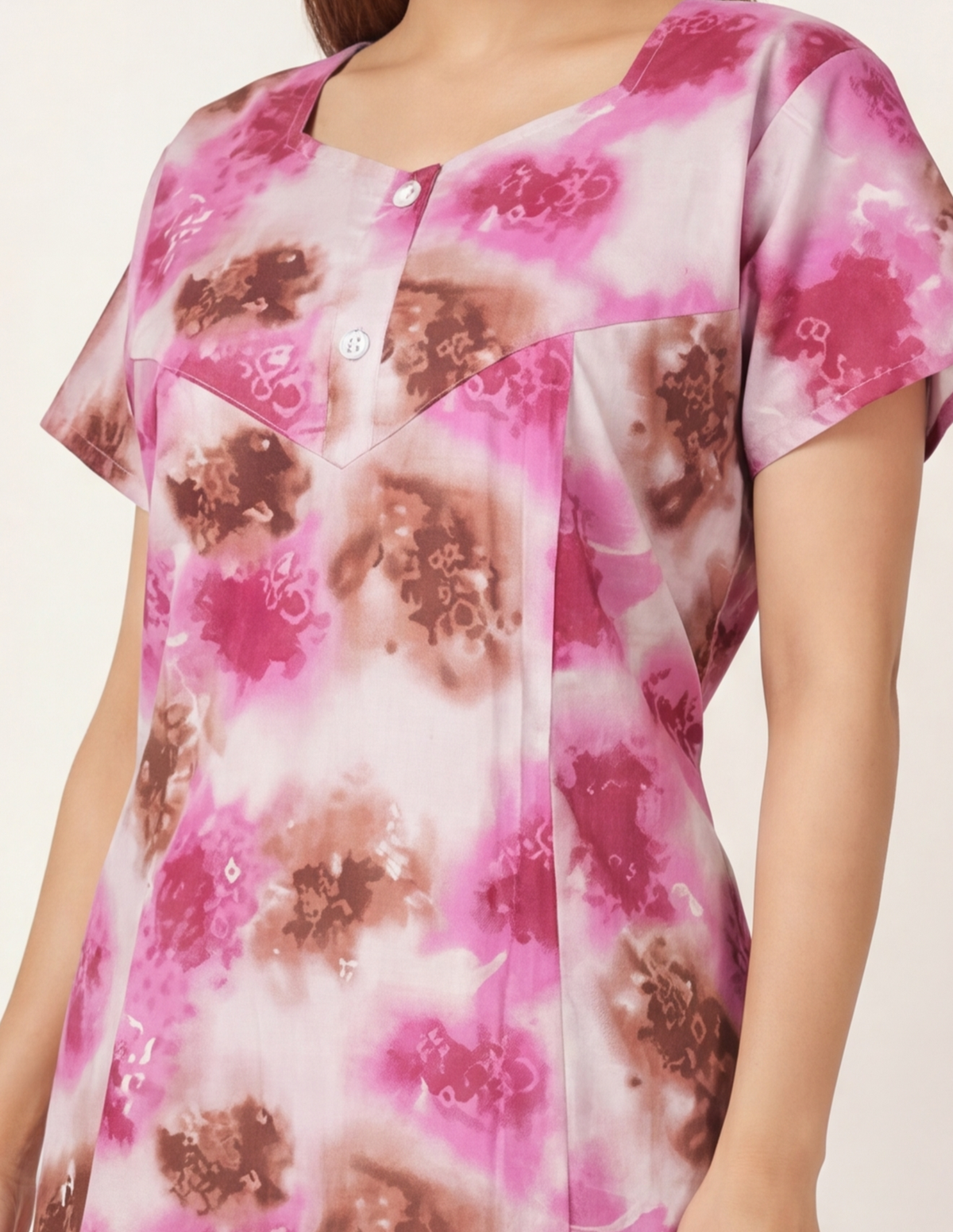 Elegant Printed Cotton Feeding nighty for women | Free size
