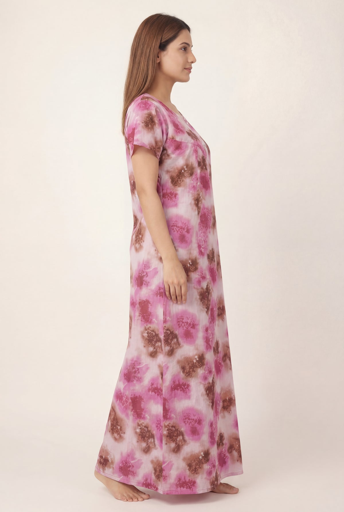 Elegant Printed Cotton Feeding nighty for women | Free size