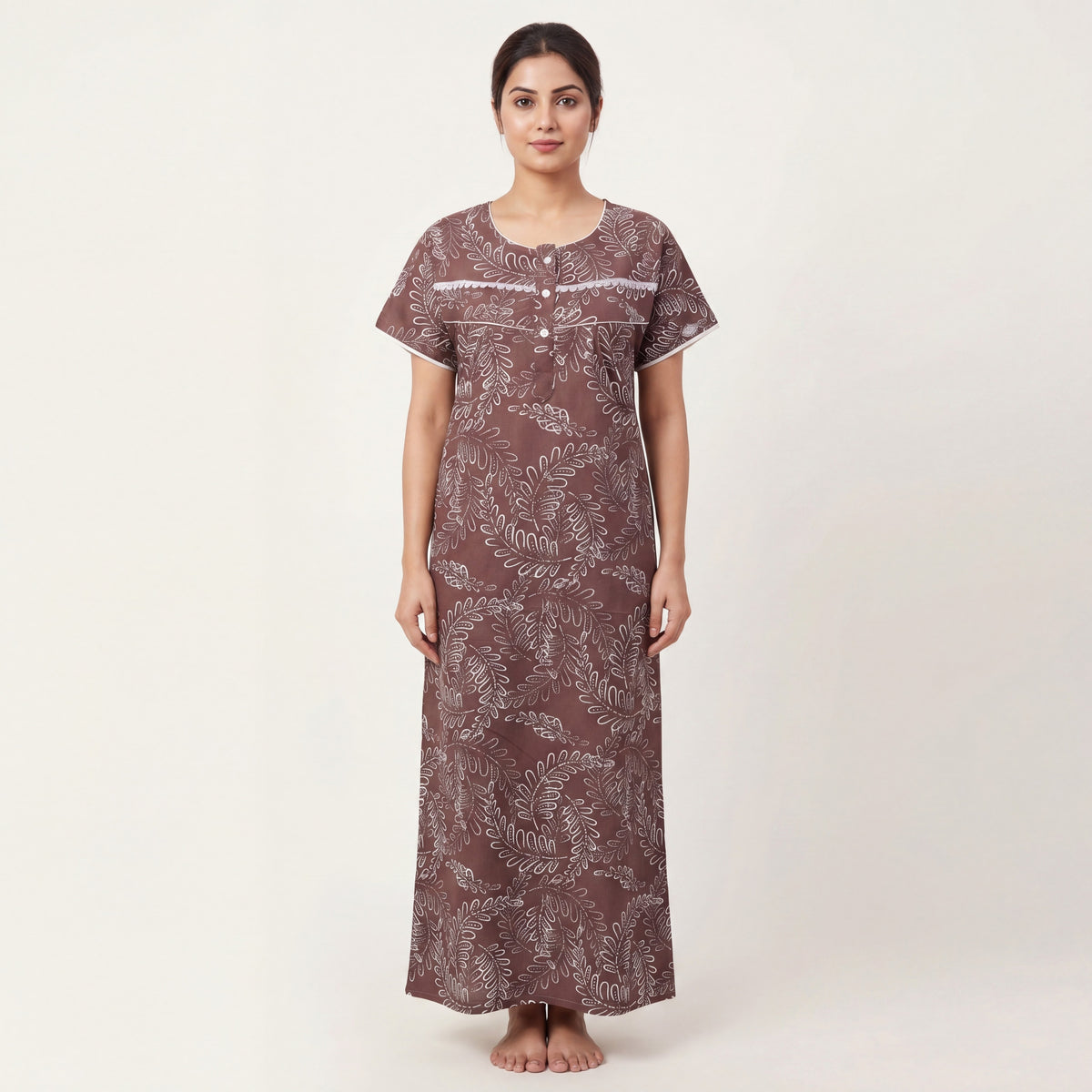 Comfort Fit Cotton printed nightgown | Free size
