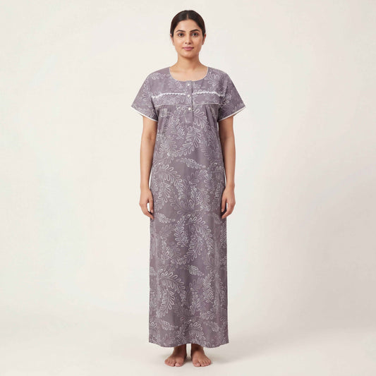 Elegant print Cotton nighty for Women | Free size